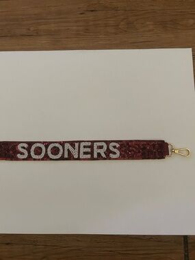 OU Boomer Sooners Sequin Beaded Purse Strap